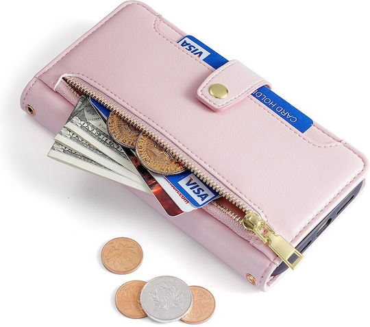 Motorola Wallet Piele artificială Roz (Motorola Moto G54 5G)