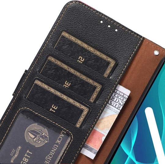 Khazneh Книга Изкуствена кожа Черен (Motorola Edge 30 Neo 5G)