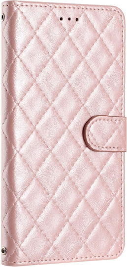 Binfen Diamond Lattice Wallet Δερματίνης Ροζ Χρυσό (Oppo A38 4G)