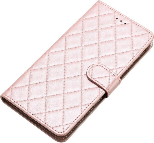 Binfen Diamond Lattice Wallet Δερματίνης Ροζ Χρυσό (Oppo A38 4G)