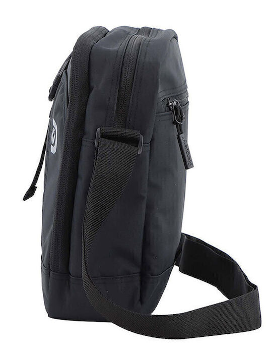 Herren Schulter / Crossbody Tasche Schwarz