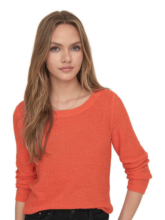 Women's Long Sleeve Sweater Coral