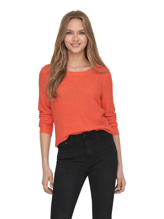 Women's Long Sleeve Sweater Coral