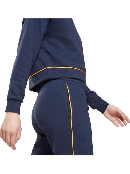 Gekürzt Damen Sweatshirt Vector Navy