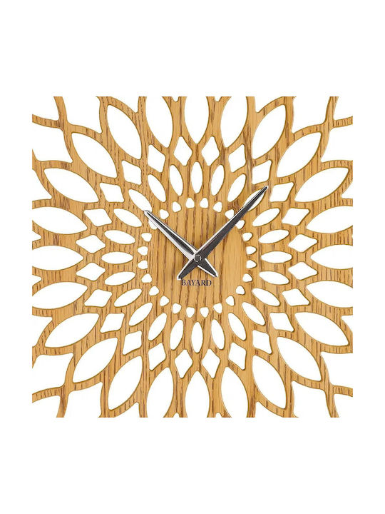 Bayard Wall Clock Wooden Brown