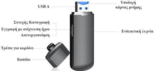 Surveillance Bug Capacity 8GB with Memory Card Slot
