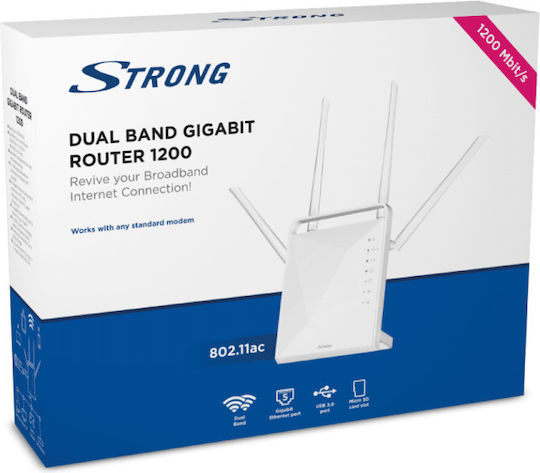 Strong Dual Band Gigabit 1200 Ασύρματο Router