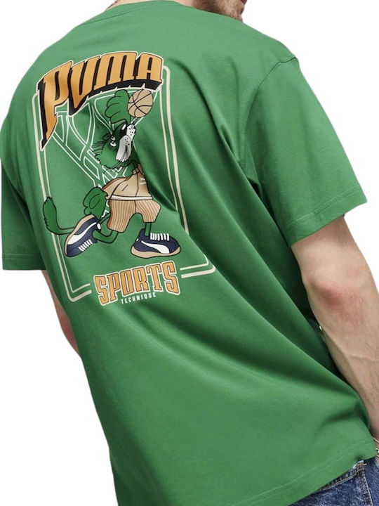 Puma Men's Short Sleeve T-shirt Green