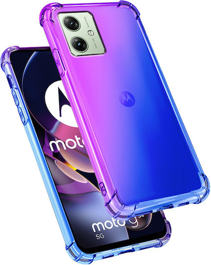 Motorola Gradient Dropproof Back Cover Plastic / Silicon Violet (Motorola Moto G54 5G)