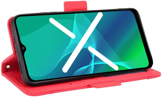 Erbord Book Piele artificială / Plastic / Silicon Roșu (Poco F4 GT 5G)