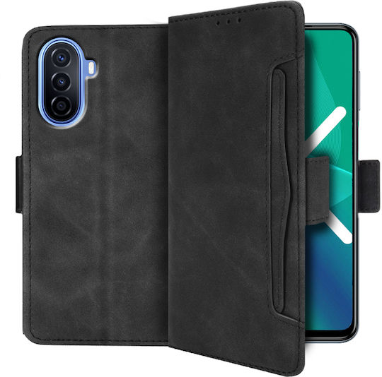 Erbord Buchen Sie Synthetisches Leder / Kunststoff / Silikon Schwarz (Huawei Nova Y70)