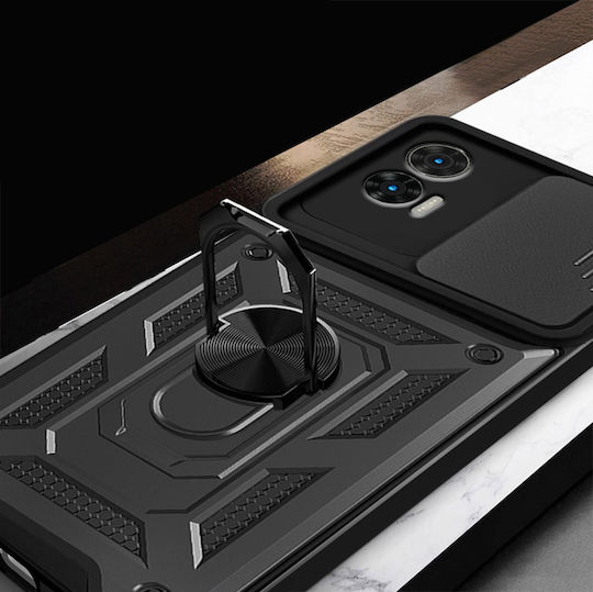 Задна корица Пластмаса / Силикон / Метал Черен (Motorola Edge 30 Neo 5G)