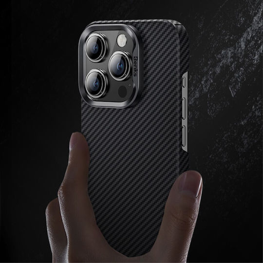 Benks ArmorAir Kevlar 600D Back Cover Aramid Fiber 0.6mm Negru (iPhone 15 Plus / 16 Plus)