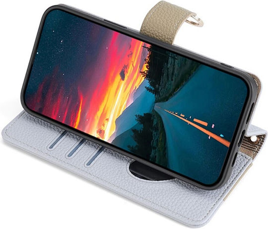 Motorola Wallet Zipper Pocket Piele artificială Albastru (Motorola Moto G54 5G)