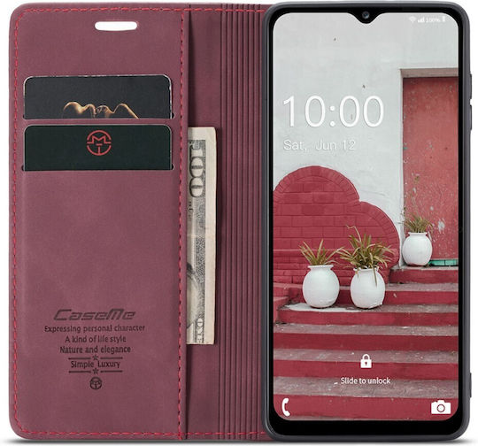 Caseme Book Δερματίνης Μπορντό (Galaxy M33)