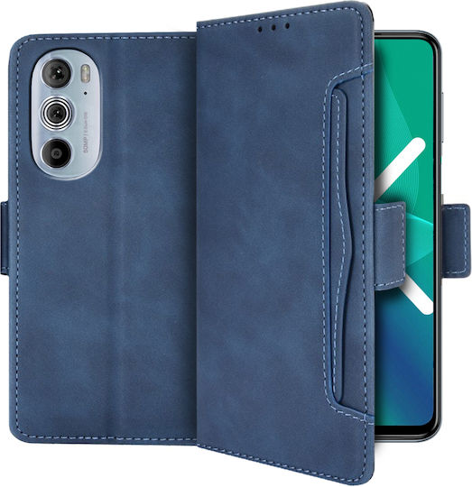 Erbord Buchen Sie Synthetisches Leder / Kunststoff / Silikon Blau (Motorola Edge 30 Pro)