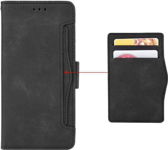Erbord Book Δερματίνης / Πλαστικό / Σιλικόνης Μαύρο (Oppo Reno6 Pro)