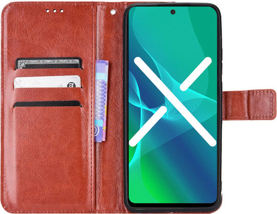 Erbord Wallet Δερματίνης / Πλαστικό / Σιλικόνης Καφέ (Moto E20)