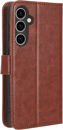 Crazy Horse Wallet Δερματίνης / Πλαστικό / Σιλικόνης Καφέ (Galaxy S23 FE)