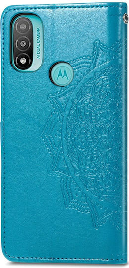 Erbord Book Synthetic Leather / Plastic / Silicone Blue (Moto E20)