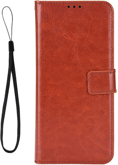 Crazy Horse Wallet Piele artificială / Plastic / Silicon Maro (Infinix Hot 30I)