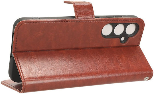 Crazy Horse Wallet Δερματίνης / Πλαστικό / Σιλικόνης Καφέ (Galaxy S23 FE)