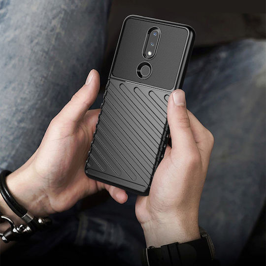 Back Cover Silicon Negru (Nokia 2.4)