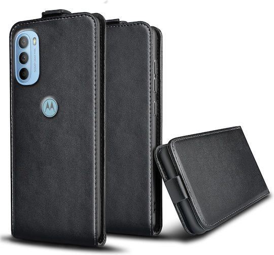 Erbord Buchen Sie Leder / Synthetisches Leder Schwarz (Moto G31)