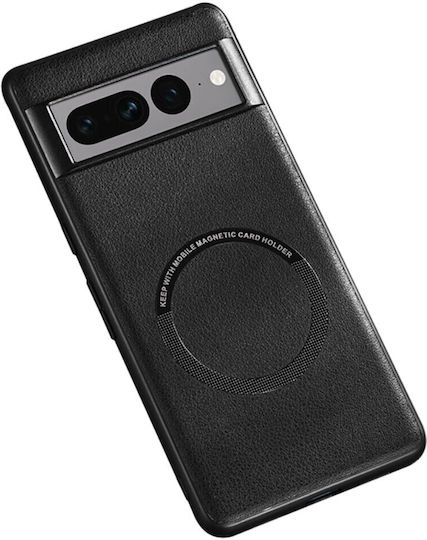 Back Cover Piele / Piele artificială / Silicon Negru (Google Pixel 7 Pro)