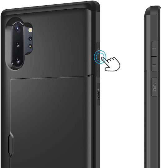 Задна корица Силикон / Пластмаса Черен (Galaxy Note 10+)