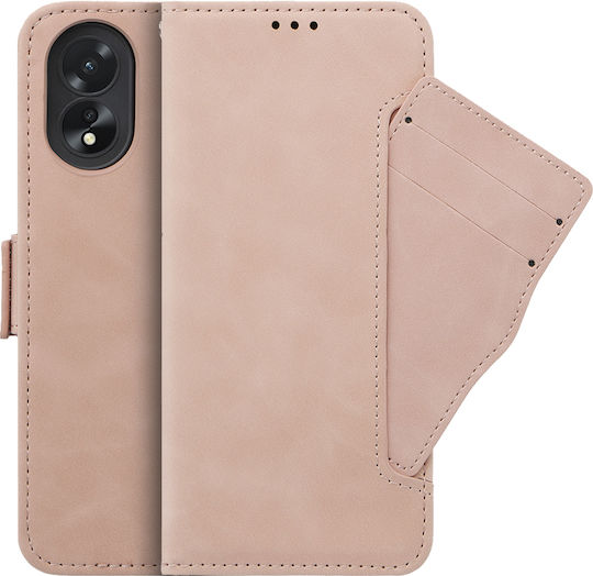 Oppo Book Synthetic Leather / Plastic / Silicone Pink (Oppo A38 4G)