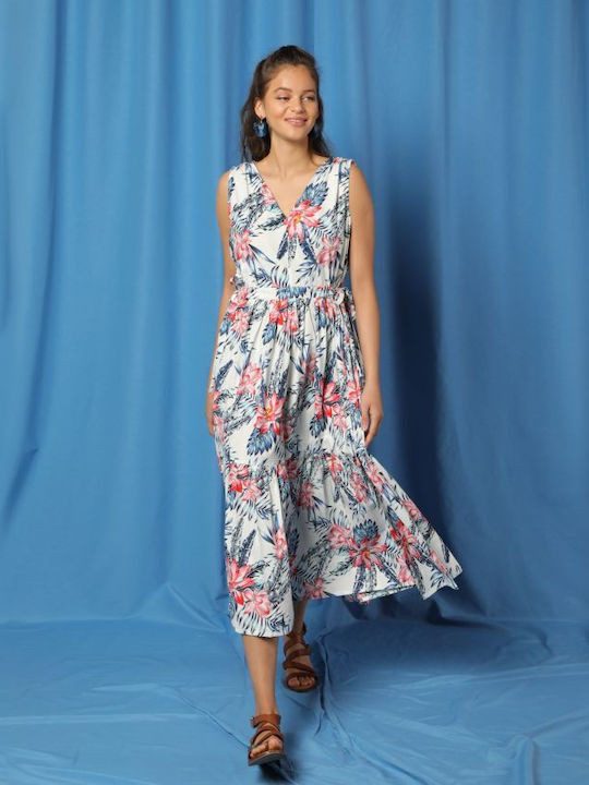 Sommer Midi Damenkleid mit Blumenmuster