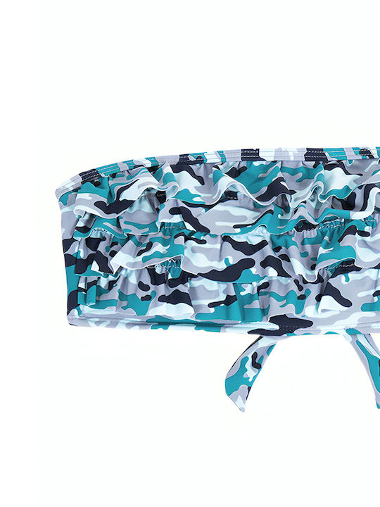 Strapless Bikini Top Μπλε