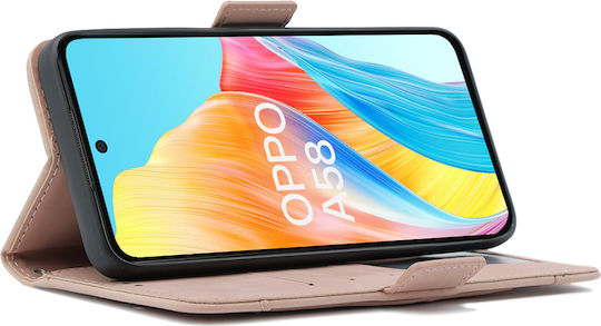 Oppo Book Δερματίνης / Πλαστικό / Σιλικόνης Ροζ (Oppo A58 4G)