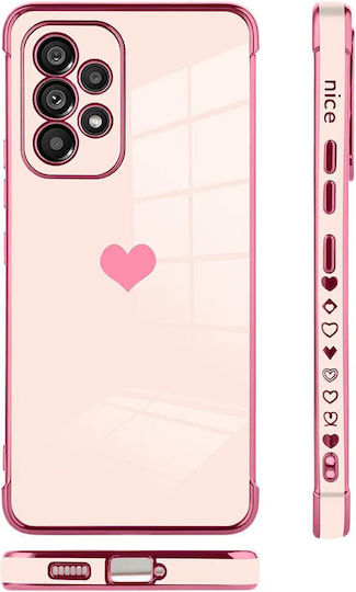 Samsung Electro Heart Back Cover Ροζ (Samsung Galaxy A52, Samsung Galaxy A52s)