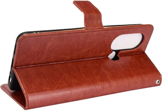 Crazy Horse Wallet Synthetic Leather / Plastic / Silicone Brown (Infinix Hot 11s)
