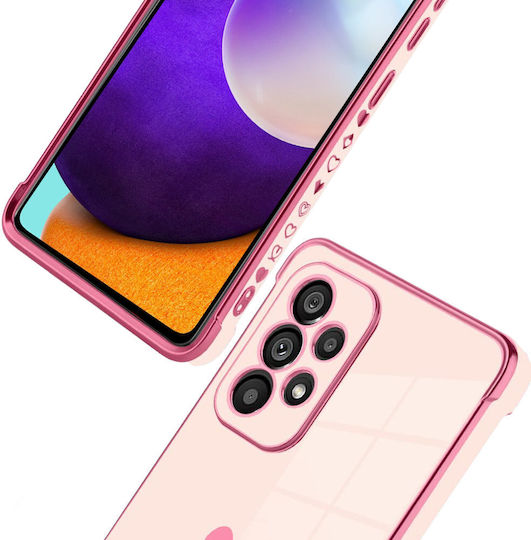 Samsung Electro Heart Back Cover Ροζ (Samsung Galaxy A52, Samsung Galaxy A52s)
