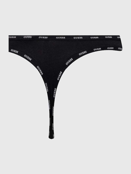 Βαμβακερά Women's String 3Pack Black