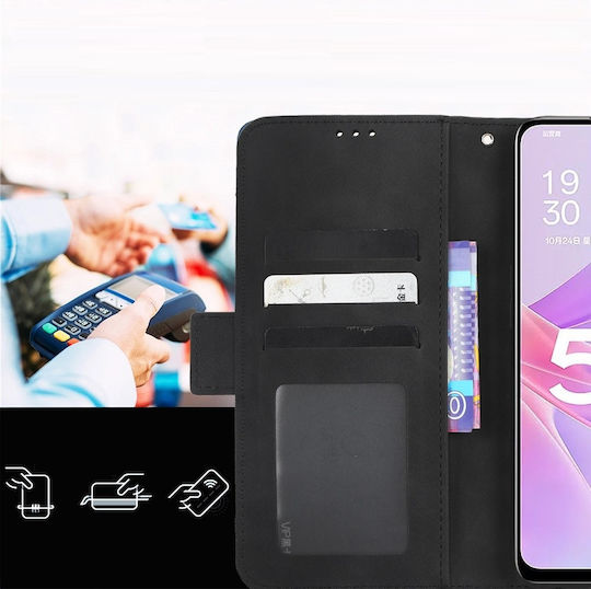 Book Piele artificială / Plastic / Silicon Negru (Honor X8a)