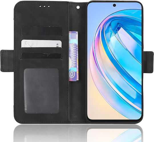 Book Piele artificială / Plastic / Silicon Negru (Honor X8a)