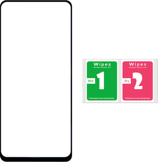 Motorola 0.3mm Full Face Tempered Glass Μαύρο (Motorola Moto G54 5G)