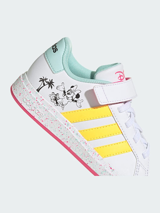 GRAND COURT Παιδικά Sneakers με Σκρατς Λευκά