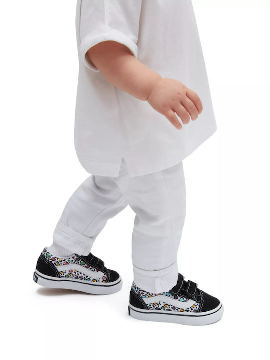 Toddlers Old Skool Hook Kids Sneakers with Scratch Black