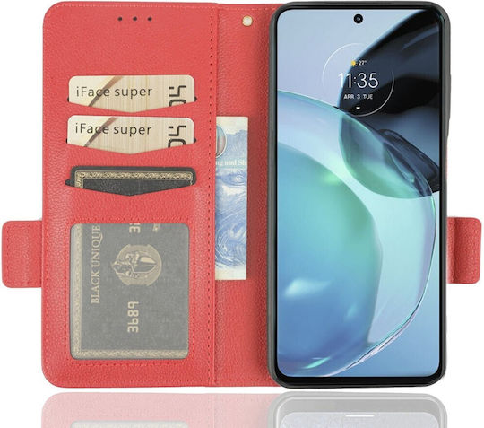 Wallet Δερματίνης Κόκκινο (Moto G72)