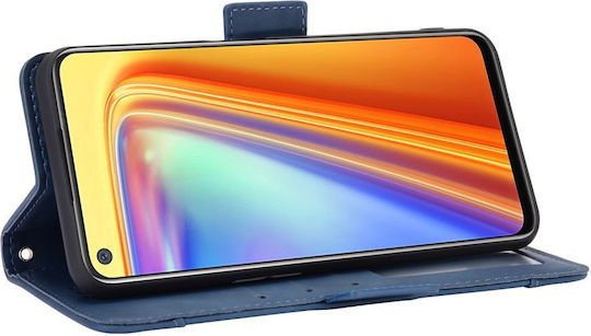 Книга Изкуствена кожа / Пластмаса / Силикон Син (Realme 7)