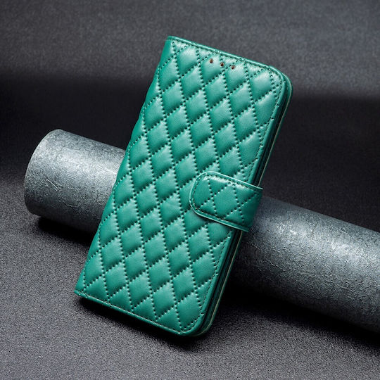 Binfen Diamond Lattice Портмоне От Изкуствена Кожа Зелен За Motorola Edge 40