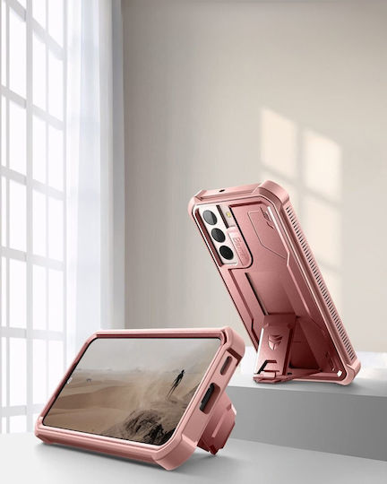 Dexnor 360 Full Cover Σετ με Τζαμάκι Ροζ (Galaxy S22 5G)