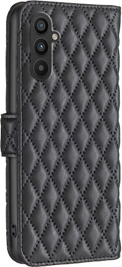 Binfen Binfen Diamond Gitter Brieftasche Synthetisches Leder 0.3mm Schwarz (Galaxy A25 5G)