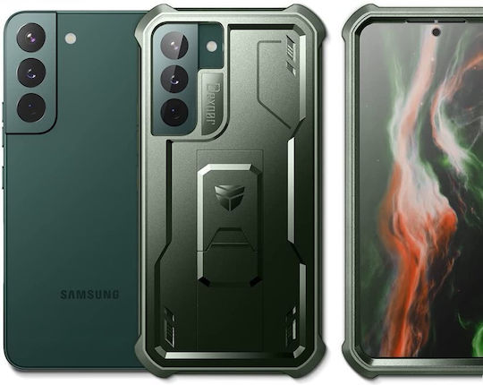 Dexnor 360 Vollschutz Set mit Glas Grün (Galaxy S22 5G)