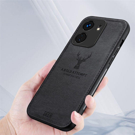 Deer Задна корица Изкуствена кожа / Силикон / Пластмаса / Кожа Зелен (Redmi 13C 4G / Poco C65 4G)